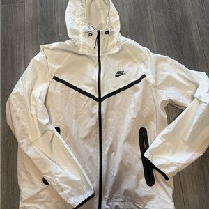 $145 Nike Tech Windrunner Woven Jacket Orewood White Men HM7151-104